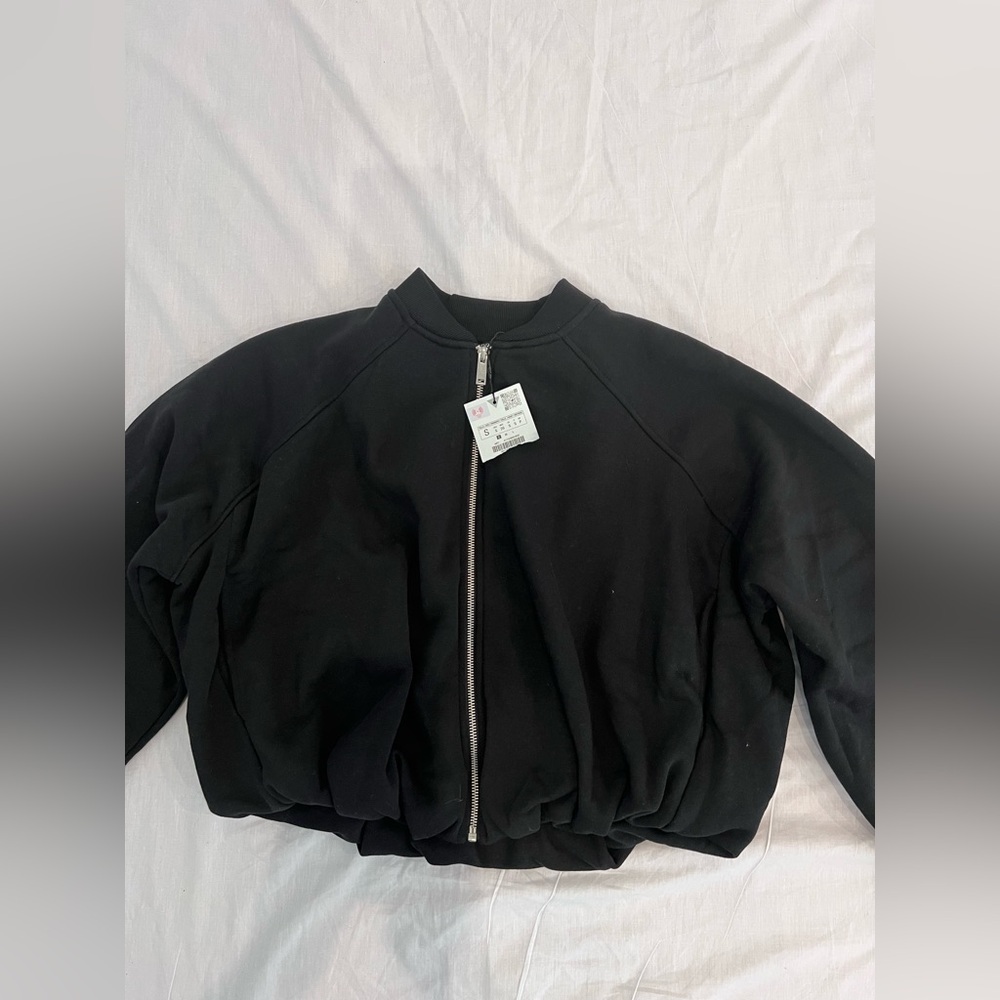 NWT Zara Womens Bomber zip jacket, size small - Picture 2 of 4